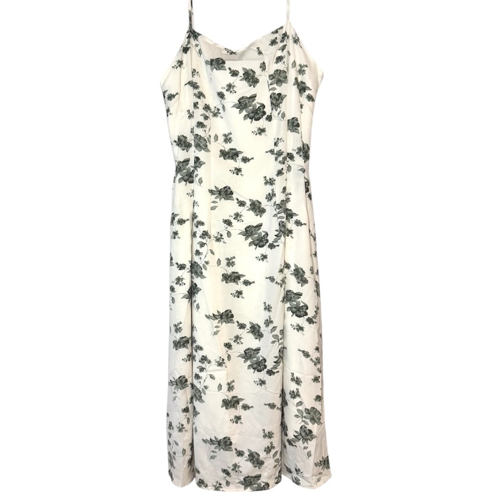 Elegant Green Floral Maxi Dress